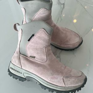 Merrell Light Pink Suede Boots - Waterproof and Polartec